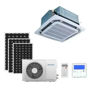 Factory 24000btu Solar Air Conditioner 3hp/2ton Mobile Phone Control 4 Way Cassette For House Use