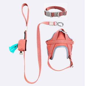 犬用アウトドアウォーキング犬用ハーネスポーチホルダー付きソフトハーネスセット - Product Image 3