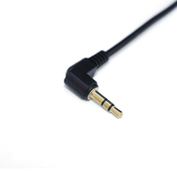 Câble audio TRS pour instrument de musique, stéréo mâle à angle droit, 3.5mm, 3 broches, 1m, plaqué or, pour automobile