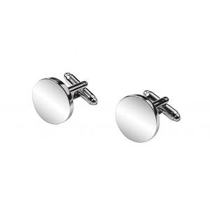 Boutons de manchette ronds en diamant et pinces à cravate pour mariage ou cadeau - Product Image 1