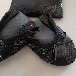 Zapatos planos <span class=keywords><strong>plegables</strong></span> de mujer de belleza de calidad, bailarina plegable de Color plana para invitados de <span class=keywords><strong>boda</strong></span> - Product Image 4