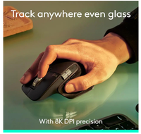 Souris sans fil Logitech MX Master 3S, défilement ultra-rapide, capteur Darkfield Ergo 8K DPI, suivi sur verre, clics silencieux