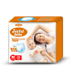 Joyfull <span class=keywords><strong>Bebe</strong></span> Usine Pas Cher Vente en Gros 100% Couches Souples Biodégradables Pour Bébé Écologique Pantalon Bébé Pullups Couches OEM - Product Image 1