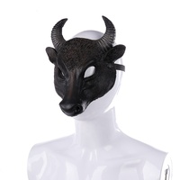 Masque de tête de taureau en mousse PU 3D pour Halloween, pâques, carnaval, fête, demi-visage, Animal réaliste