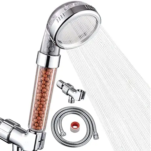 Filter Shower Set with Shower Head + Shower Hose + Holder Bracket + PP cotton