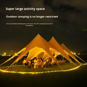 Tente dôme Three Peaks Lotus Cloud Top en tissu Oxford, imperméable >3000 mm, grande tente dôme d'été pour le camping en plein air, Three Peaks Camel Peak - Product Image 2
