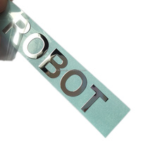 Autocollants de transfert de logo en nickel électroformé ultra-minces, étiquettes de marquage métalliques autocollantes pour bouteilles en verre