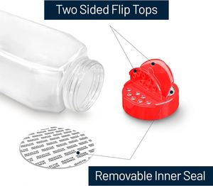 Hot Selling Empty Nordic <b>Spice</b> Jar <b>Labels</b> Bottle with Shakers Eco-friendly PET Plastic Leak-Proof 100ml Capacity - Product Image 3