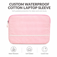 Funda Protectora para Portátil de Algodón Impermeable Personalizada, Funda Acolchada para Portátil con Cremallera para Viajes, Fabricante OEM ODM