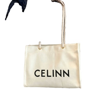 Custom Eco-Friendly Canvas Yoga Bag & Tote Style Handbag & Shoulder Bag with Rope & Ribbon Handles and Custom Logo - Product Image 1