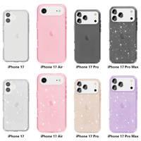 Couverture de téléphone transparente à paillettes de luxe pour iPhone 17 Pro Max Crystal Clear PC coque de téléphone en TPU pour iPhone 17 Air 16 15 14 13 12