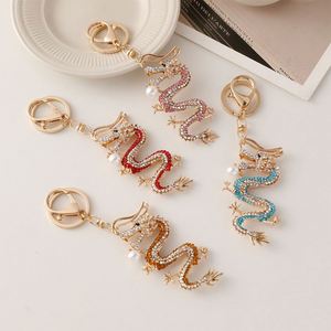 2024 New Creative Gift Cartoon Keyring Key Chains Bag Pendant Cartoon Diamond <b>Dragon</b> Keychain - Product Image 2