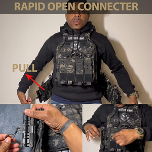 Gilet Tattico a Sgancio Rapido, Gilet da Caccia in Nylon Resistente con Sistema MOLLE e Design Multi-Tasca per <span class=keywords><strong>CS</strong></span> e Addestramento - Product Image 2