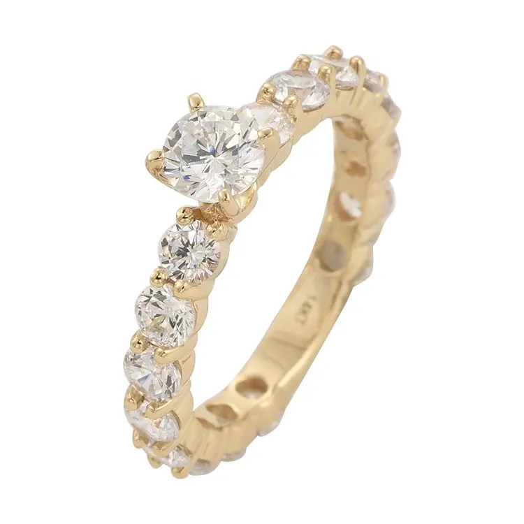 Женское кольцо из белого золота, 14 карат