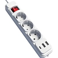 Multiprise EU 3/4AC avec protection contre les surtensions, 2/3/5m, OEM ODM, prise d'extension électrique 16A, multiprise USB