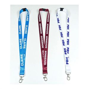 สายคล้องคอโพลีเอสเตอร์คุณภาพสูง พิมพ์ลายแบบซับลิเมชั่น สั่งทำโลโก้และสีได้ในจำนวนน้อย สำหรับของขวัญส่งเสริมการขายและของขวัญทางธุรกิจ - Product Image 1