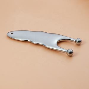 Strumento di massaggio del corpo di grandi dimensioni per la cura della pelle del viso in lega di zinco metallo Gua Sha raschietto - Product Image 4