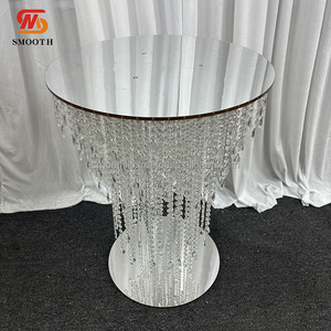 Table à gâteau en acier inoxydable de haute qualité, lisse, détachable, pour événements et mariages, table de luxe dorée pour mariage - Product Image 2