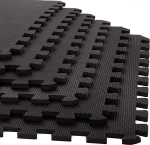 Tapis de puzzle en mousse EVA noir antidérapant, écologique, haute densité, imperméable pour l'entraînement aux arts <span class=keywords><strong>martiaux</strong></span>, équipement de gym Taekwondo - Product Image 1