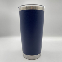 Vente en gros usine – Nouveaux gobelets de voyage isothermes en acier inoxydable avec revêtement poudré, personnalisables avec LOGO, 20 oz, pour voiture, café, avec couvercle, maintien au chaud 6-12 heures