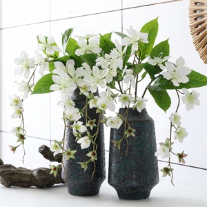 Impresión 3D de alta calidad Flores de jazmín de seda artificial <span class=keywords><strong>Malus</strong></span> <span class=keywords><strong>Spectabilis</strong></span> Flor de simulación púrpura Decoración de mesa de boda para el hogar - Product Image 2