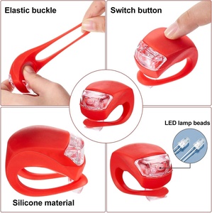 Lumière de vélo avant et arrière à LED en silicone étanche pour la sécurité nocturne, personnalisable en usine BSCI - Product Image 2