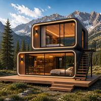 Maison préfabriquée de luxe à 2 étages, maison modulaire blanche moderne, maison en conteneur à deux étages, maison capsule Apple pour habitation