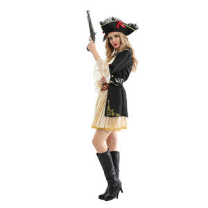 Costumes de <span class=keywords><strong>pirate</strong></span> pour adultes pour Halloween, déguisement féminin avec ceinture, chapeau et accessoires, jeu de rôle, déguisement de <span class=keywords><strong>pirate</strong></span> - Product Image 2