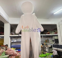 Costume de marionnette de mariée fantôme gonflable en forme d'halloween avec lumières LED pour défilé