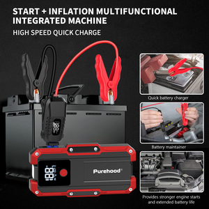 Purehood Q2 27000mAh Red Jump With Smart <b>Clamps</b> for 3.5L Gas 2.5L Engine Type-C 2000A/4000A Q2 Portable Jump Starters <b>Car</b> Batter - Product Image 5