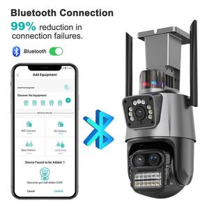 <span class=keywords><strong>ICsee</strong></span> al aire libre NVR inalámbrico IP PTZ CCTV 9MP 4K tres lentes pantalla dual 8X Zoom CCTV Cámara bidireccional Audio visión nocturna WiFi - Product Image 2