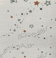 Papier peint auto-adhésif XPE 3d en mousse étoile, papier peint pelable et adhésif/revêtement mural pour la décoration de la maison 3d