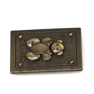 DD B2040 Étiquettes métalliques personnalisées en alliage de zinc de luxe pour sacs à main, étiquettes en forme <span class=keywords><strong>d</strong></span>'<span class=keywords><strong>ours</strong></span> pour sacs à main - Product Image 4