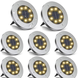 8/12/16LED Outside Inground <strong>Deck</strong> <strong>Lighting</strong> Recessed Waterproof <strong>Solar</strong> Ground Light for Lawn Pathway Yard - Product Image 2