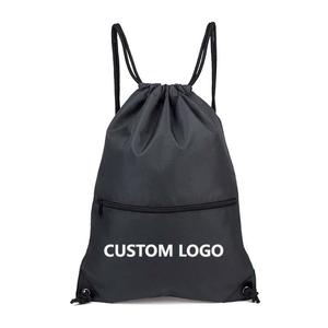 Waterproof Custom Logo Large Promotional Sports Draw String Bag Training Drawstring Backpacks for Fitness Gym