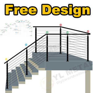 1 Paquete de Poste para Barandilla de Cable YL, para Terraza y <span class=keywords><strong>Escaleras</strong></span>, 2x2x42 Pulgadas, para Interiores y Exteriores - Product Image 6