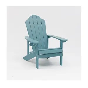 Yeni tasarım dışında mobilya plastik ahşap Adirondack su geçirmez renkli açık sandalyeler katlanır plaj mobilyaları Sedie Da Giardino