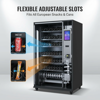Distributeur automatique de boissons froides et de snacks à grande capacité avec fentes ajustables, gestion cloud SDK, certifié CE