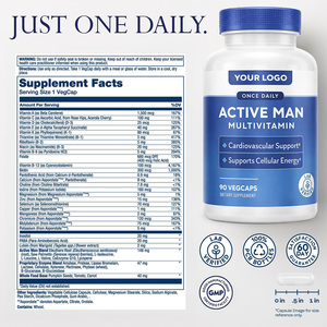 Whole Food Base Custom OEM Once Daily Active Man Multivitamin 90 VegCaps Proprietary Enzyme Blend, Lab Tested <strong>Bulk</strong> <strong>Supplement</strong> - Product Image 6