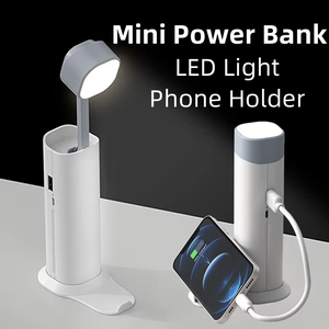 พาวเวอร์แบงค์ขนาดเล็ก5000มิลลิแอมป์ต่อชั่วโมงพร้อม USB พับได้มีไฟกลางคืนขนาดเล็กป้องกันดวงตาเพื่อการเรียนรู้โคมไฟตั้งโต๊ะ <span class=keywords><strong>powerbank</strong></span> สำหรับ <span class=keywords><strong>iPhone</strong></span> Xiaomi Samsung - Product Image 2