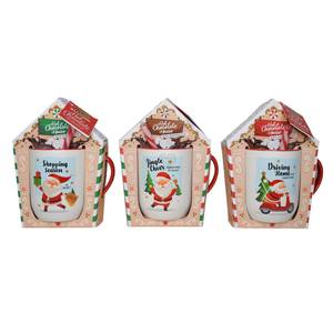 PAQUETE DE TAZAS DE CERÁMICA NAVIDEÑAS + CHOCOLATE CALIENTE/ALMENDRAS - Product Image 1