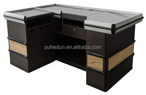 आधुनिक स्टील और लकड़ी खुदरा चेकआउट काउंटर सुपरमार्केट के लिए उपयुक्त हैं - Product Image 2