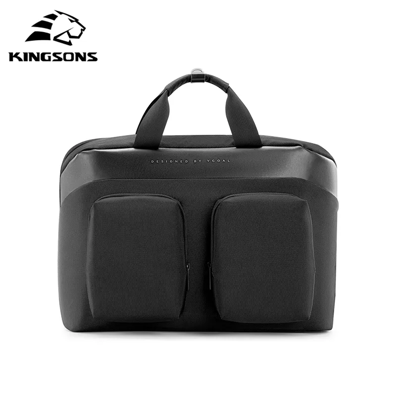 Wholesale RPET Polyester Briefcase Water Repellent Durable laptop Bag Black Laptop Tablet Bag for Men