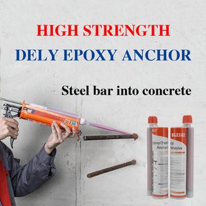 <span class=keywords><strong>Resina</strong></span> <span class=keywords><strong>Epossidica</strong></span> Bicomponente DELY Rosso Scuro <span class=keywords><strong>per</strong></span> Incollaggio <span class=keywords><strong>Acciaio</strong></span> su Calcestruzzo e Incastro Barre (Uso Edile) - Product Image 1