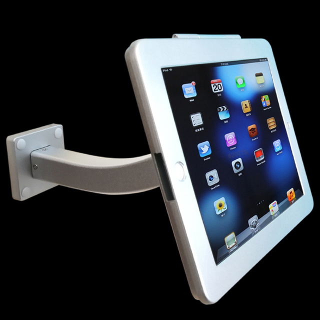 IPad 12345/Air 12/Pro 9.7\" Tablet PC Anti-Theft Bracket Display Lock Metal Frame Holder Desk and Counter Top Mounting