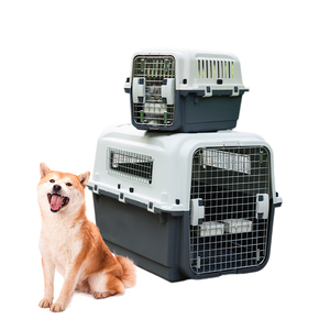 Transportín cuadrado grande <span class=keywords><strong>para</strong></span> mascotas, cierre de botón, cajón de aire de plástico metálico a rayas <span class=keywords><strong>para</strong></span> gatos, <span class=keywords><strong>perros</strong></span>, viajes al aire libre, cómoda cesta <span class=keywords><strong>para</strong></span> mascotas - Product Image 3
