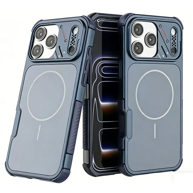 Magnetic Shockproof Phone Case TPU+PC Custom Back Cover Wireless Charging Drop Protection Case for iPhone 13 14 15 16 17 Pro Max
