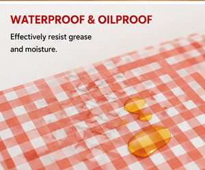 <b>Red</b> Checkered Tissue <b>Paper</b> Sheets 30.5 x 30.5 cm Disposable for Food Packaging - Product Image 2