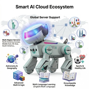โรงงานผลิตหุ่นยนต์สุนัขอัจฉริยะ AiJH STEM จัดจำหน่ายโดยตรง ควบคุมด้วยเสียง AI และรองรับ 64 <span class=keywords><strong>ภาษา</strong></span> เรียนรู้ STEM ได้ รับผลิตแบบ OEM/ODM ขายส่งหุ่นยนต์สัตว์เลี้ยง - Product Image 1