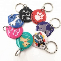 Personalisierter NFC-Haustieranhänger mit Gravur für Katzen und Hunde, Namensanhänger, Schlüsselanhänger, Halskette, Welpen-Accessoire